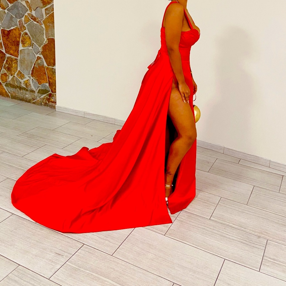 Red gown